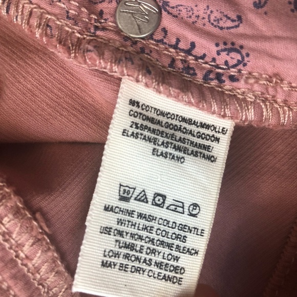 We The Free Free People Corduroy Raw Hem Pants in Rose Pink Size 27 - Picture 10 of 10